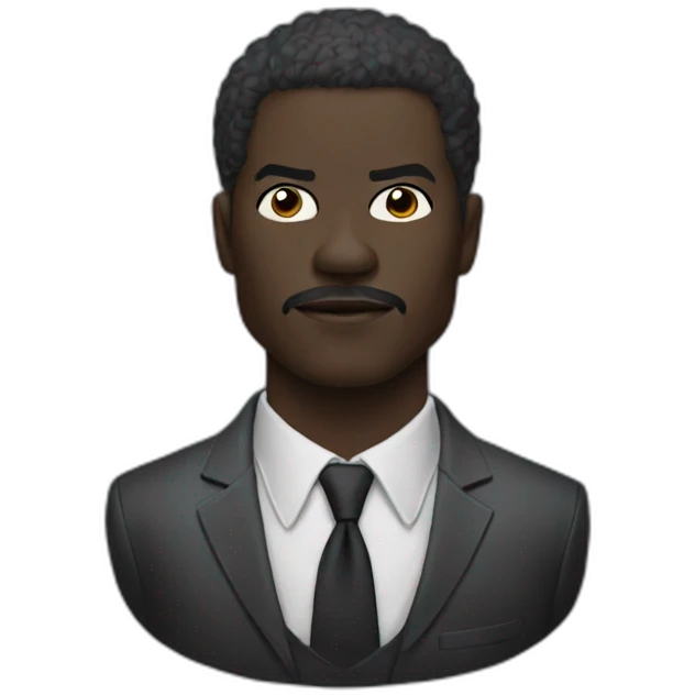 black hair Djimon Hounsou serious emoji