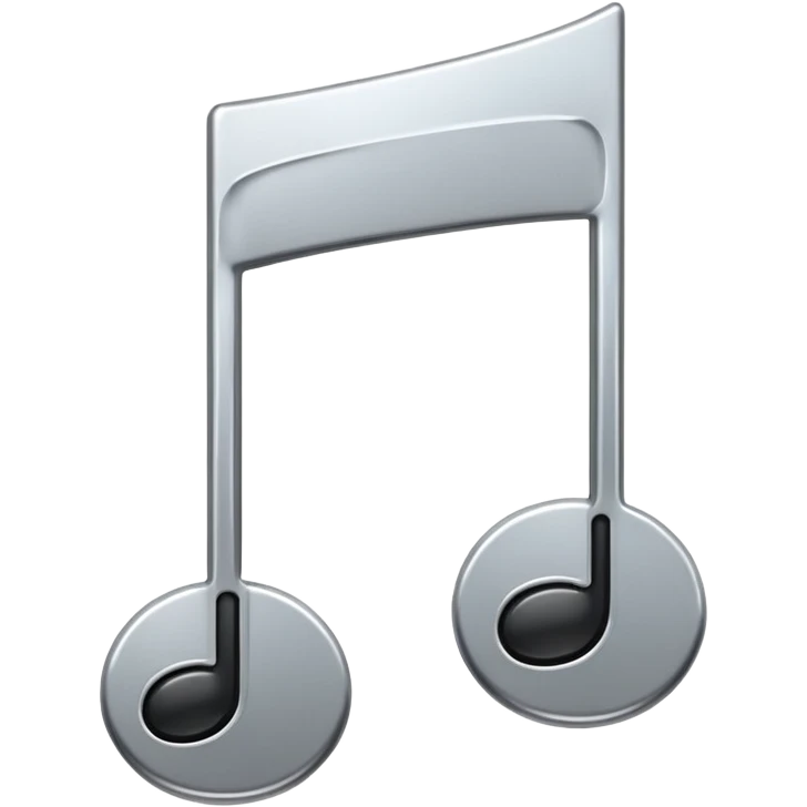 mac os music note metal skeuomorphic  emoji