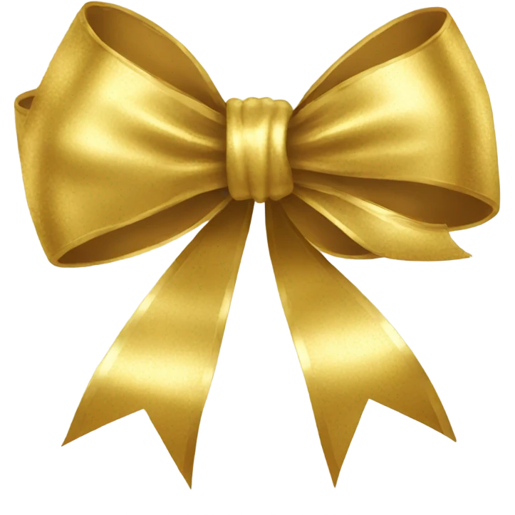Gold bow emoji