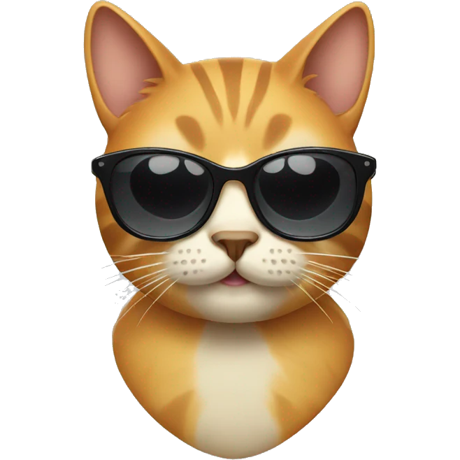 Cat with sunglasses emoji
