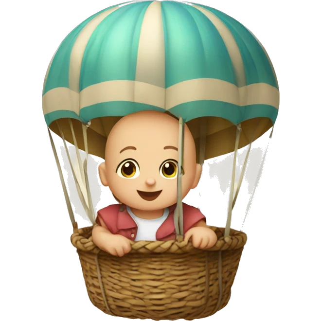 Baby in hot air balloon emoji