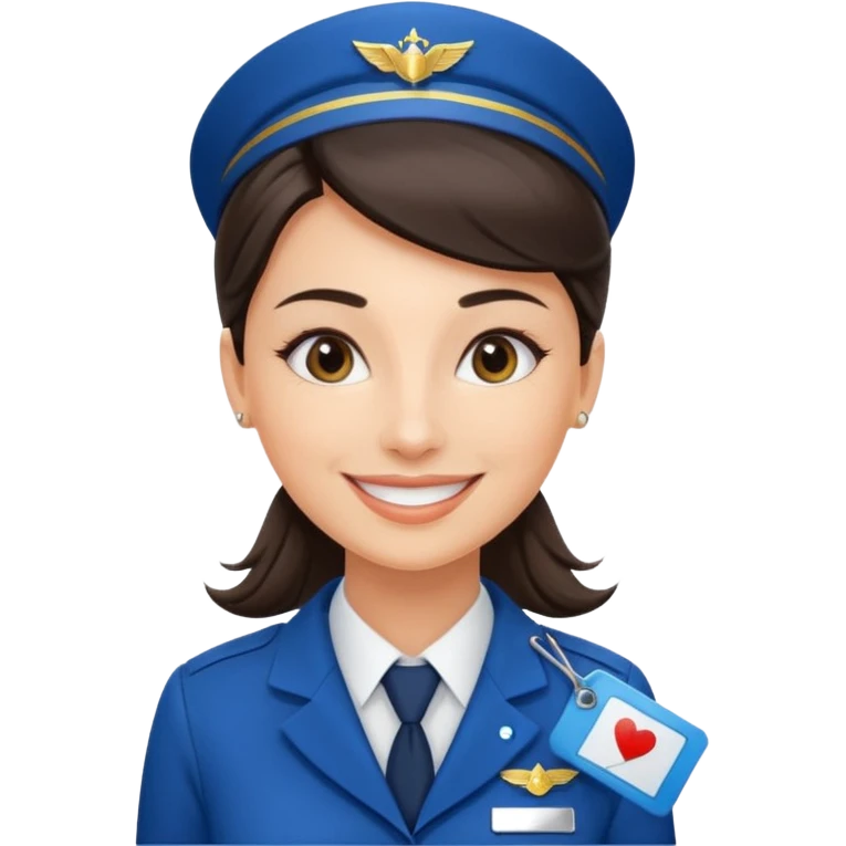 flight attendant woman emoji