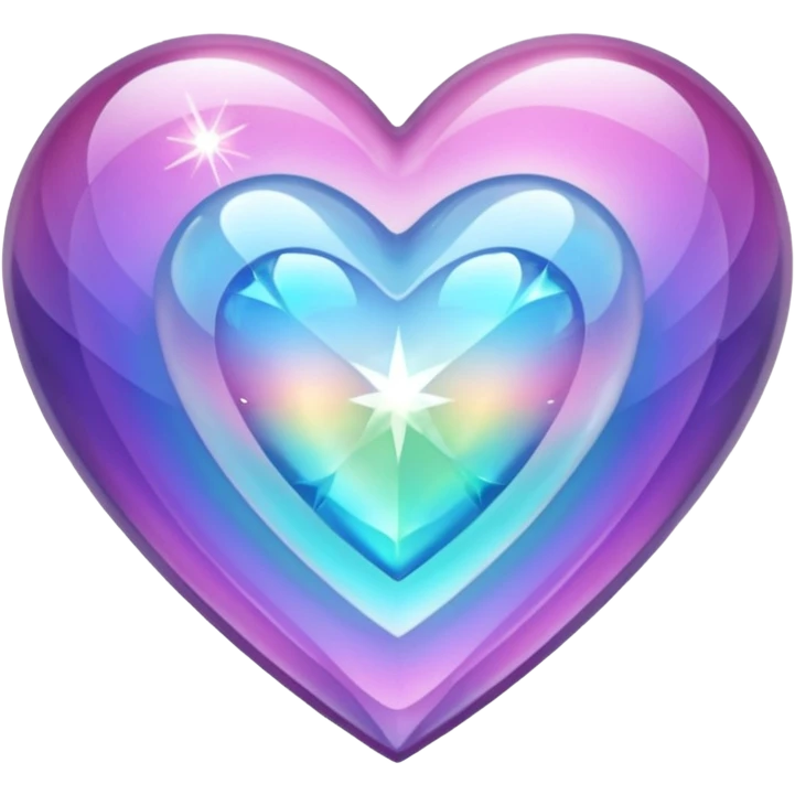 heart with a crystal effect emoji