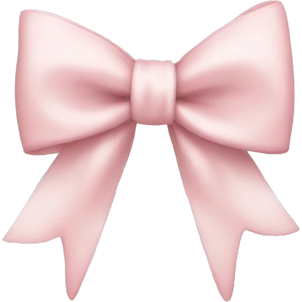 pale pink bow emoji