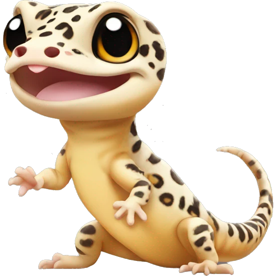 Cute leopard gecko emoji