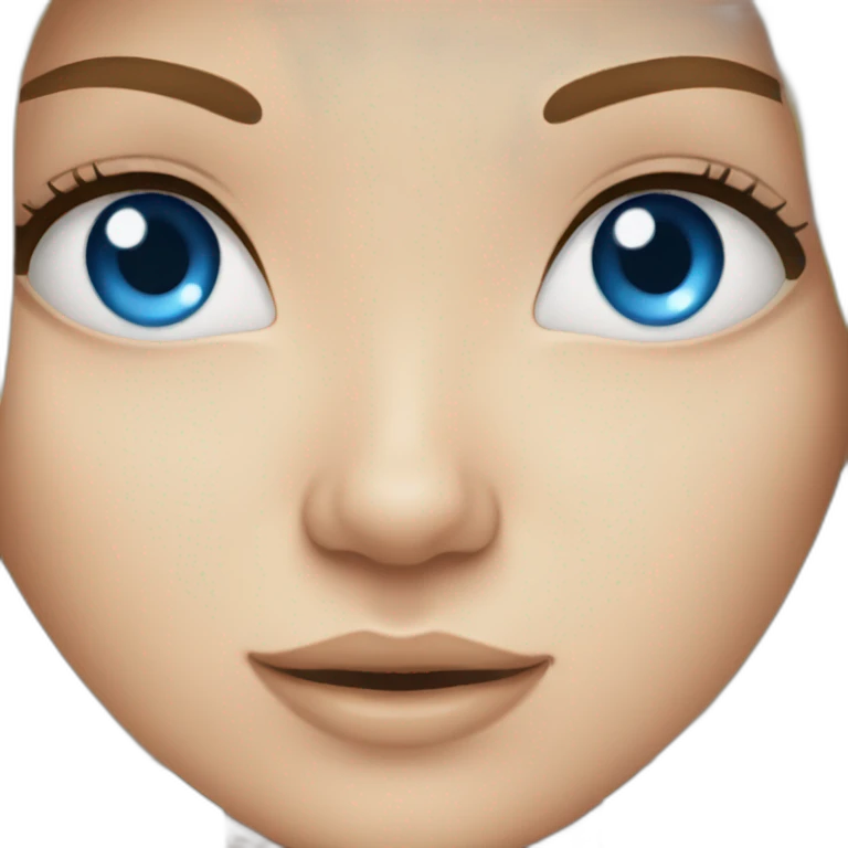 Beautiful girl with blue eyes emoji