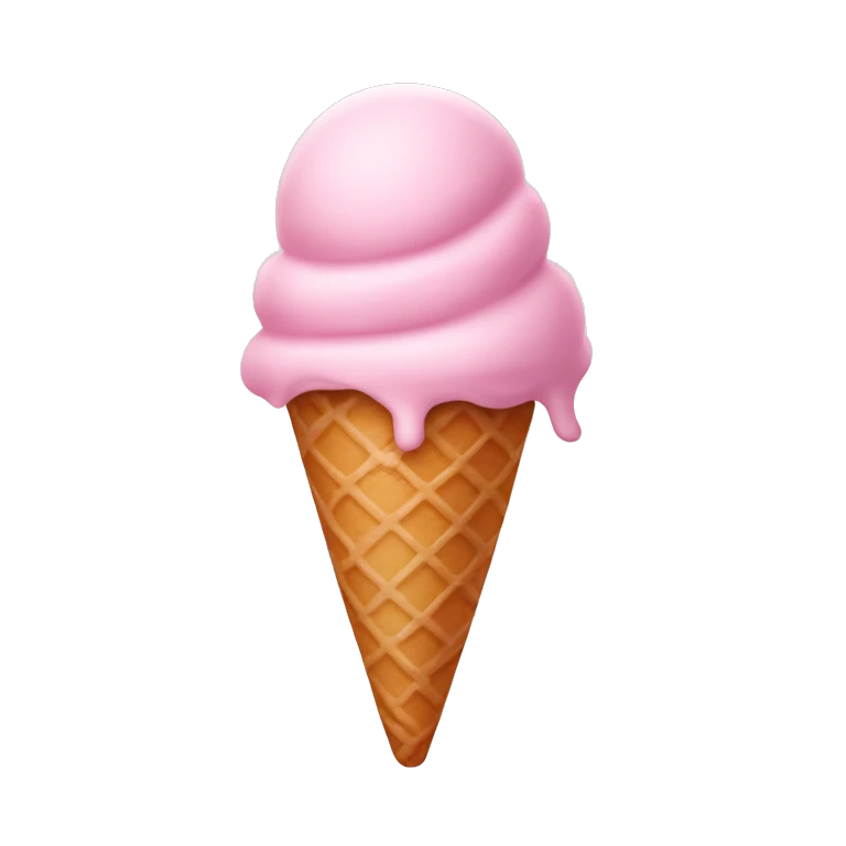 pastel pink ice cream emoji