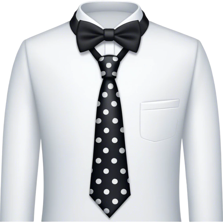 Spotty black tie emoji