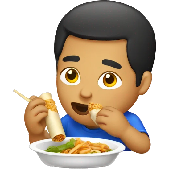 filipino guy eating lumpia  emoji