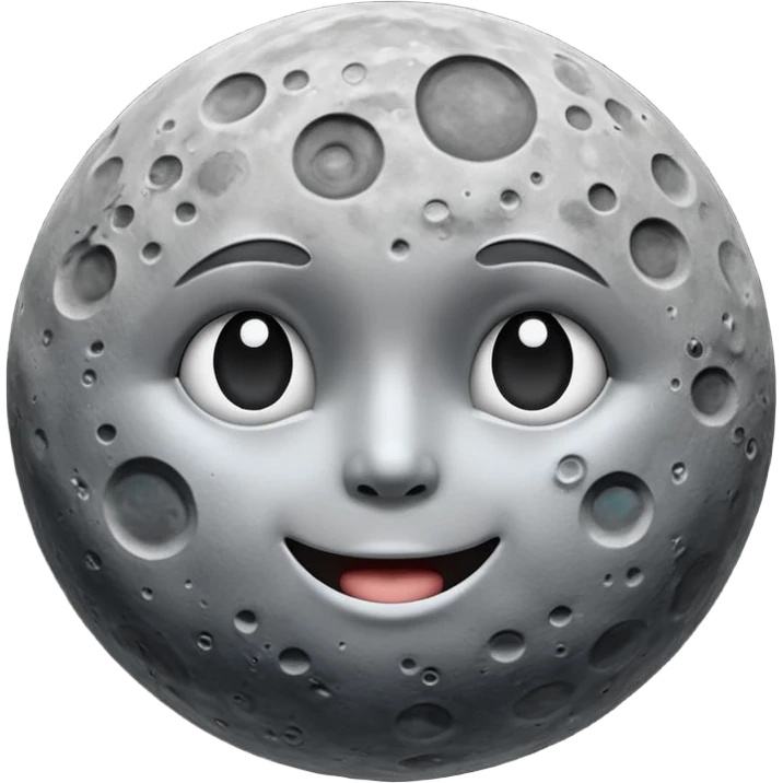 Realistic moon without a face emoji