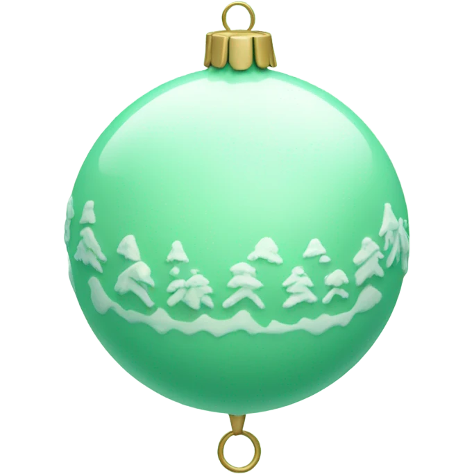 Pastel Green ornament with winter pin  emoji