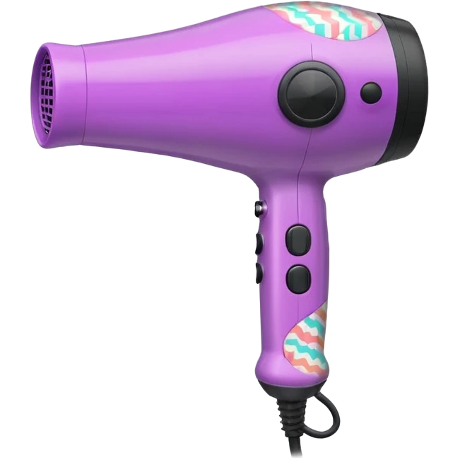 Cute Hair dryer, different designs and pattern emoji