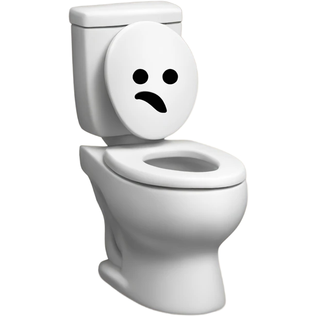 toilet with a head coming out of it emoji