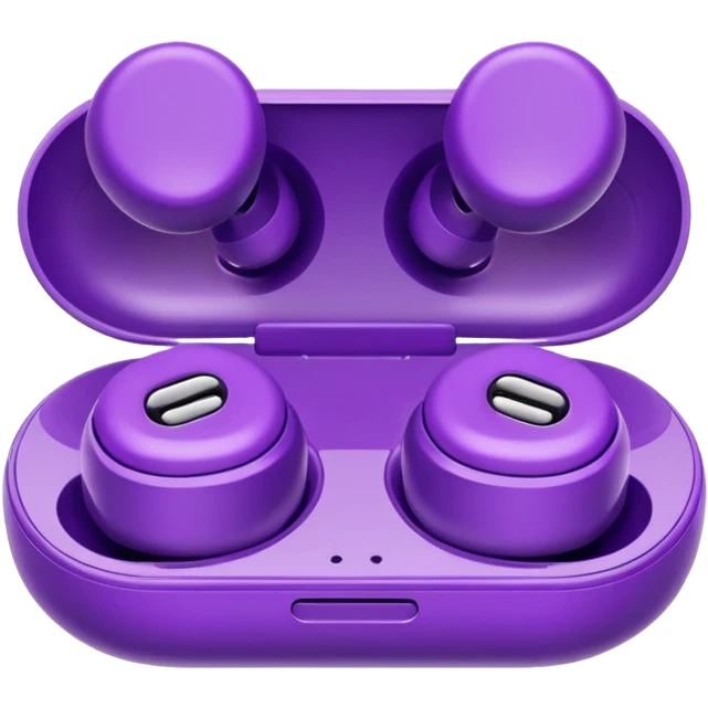 Purple wireless earbuds emoji