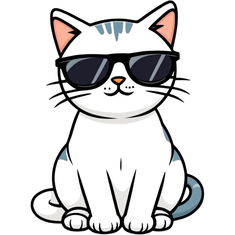 Cat with sunglasses emoji