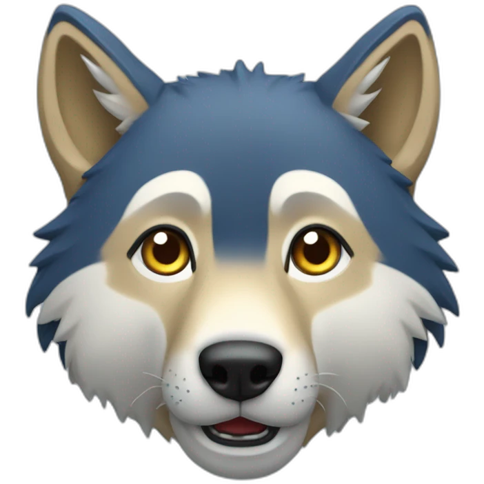 Loup bleu Marine emoji
