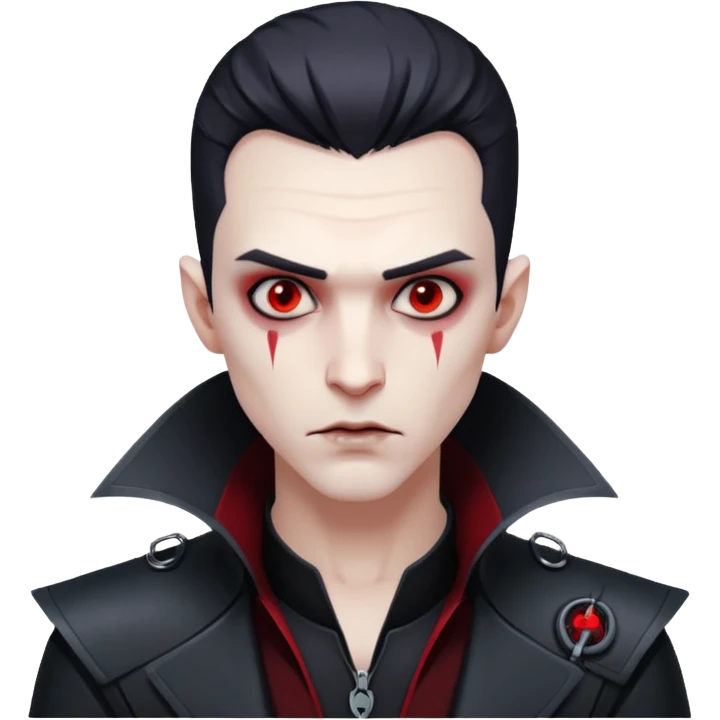 vampire man in cyberpunk setting emoji
