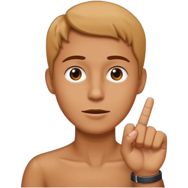 showing with your big finger on the neck  emoji