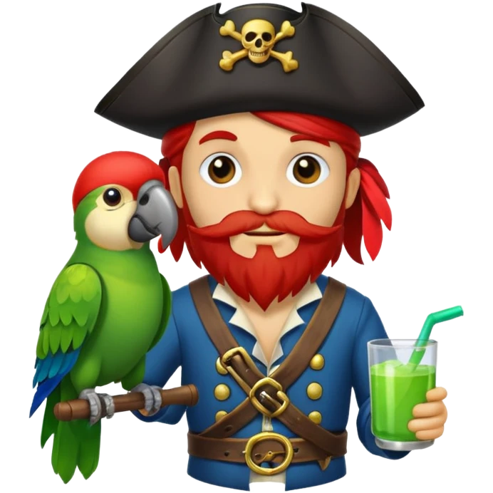 pirate and parrot emoji