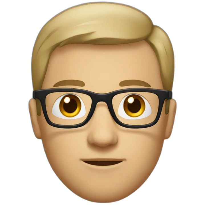 man-glasses-shorthair-teacher-kind-strict emoji