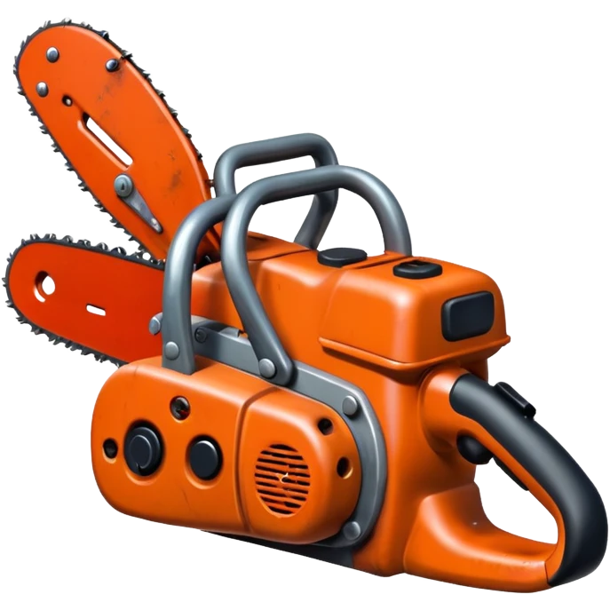 creepy Chainsaw, cartoon horror emoji, no background emoji
