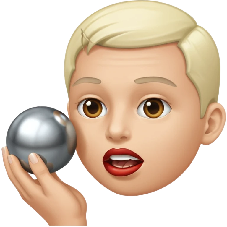 Sucking on balls emoji