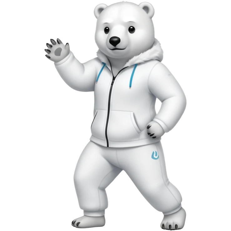A polar bear wearing lululemon  emoji