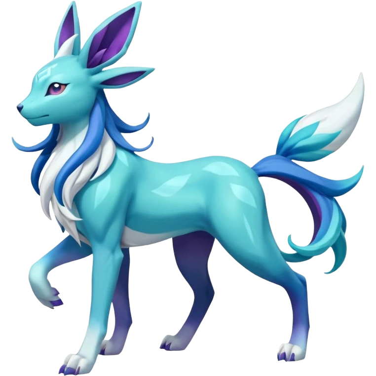 Suicune-Aurorus-Glaceon-Meganium-fusion (full body) emoji