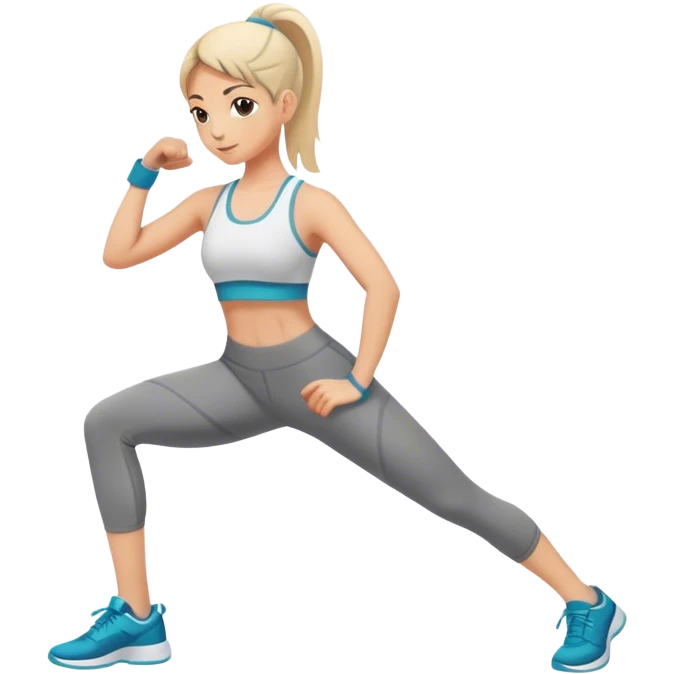 laying down hip-crossover exercise emoji