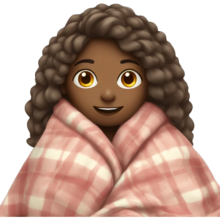 cozy Girl with blanket  emoji