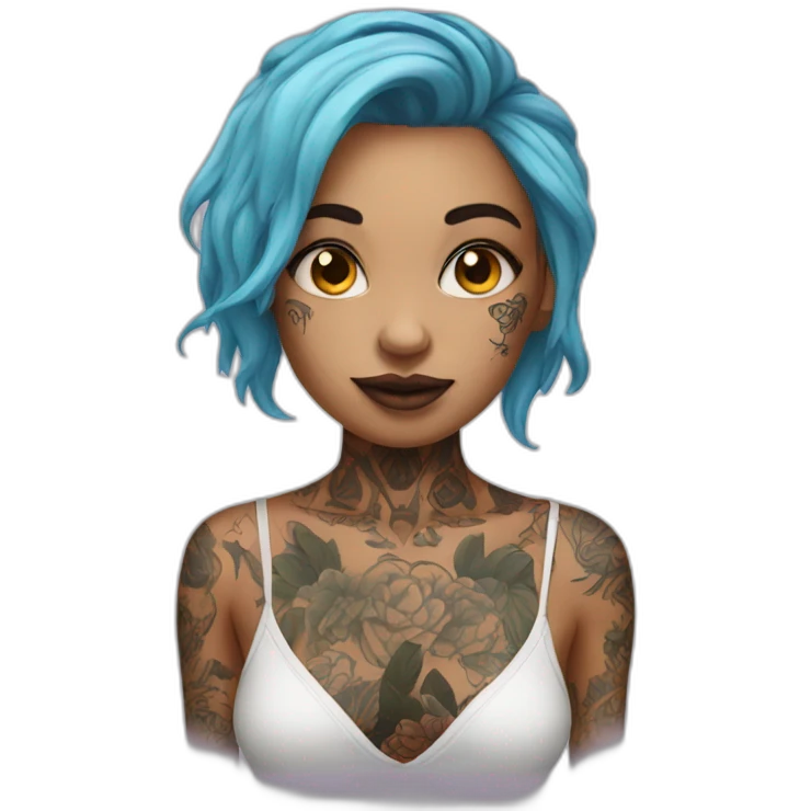 Tattooed girl emoji