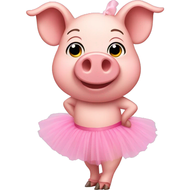 Pig wearing tutu emoji
