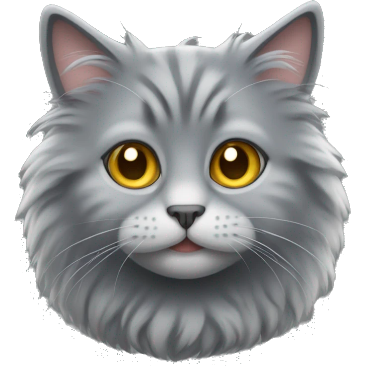 Gray fluffy cat emoji