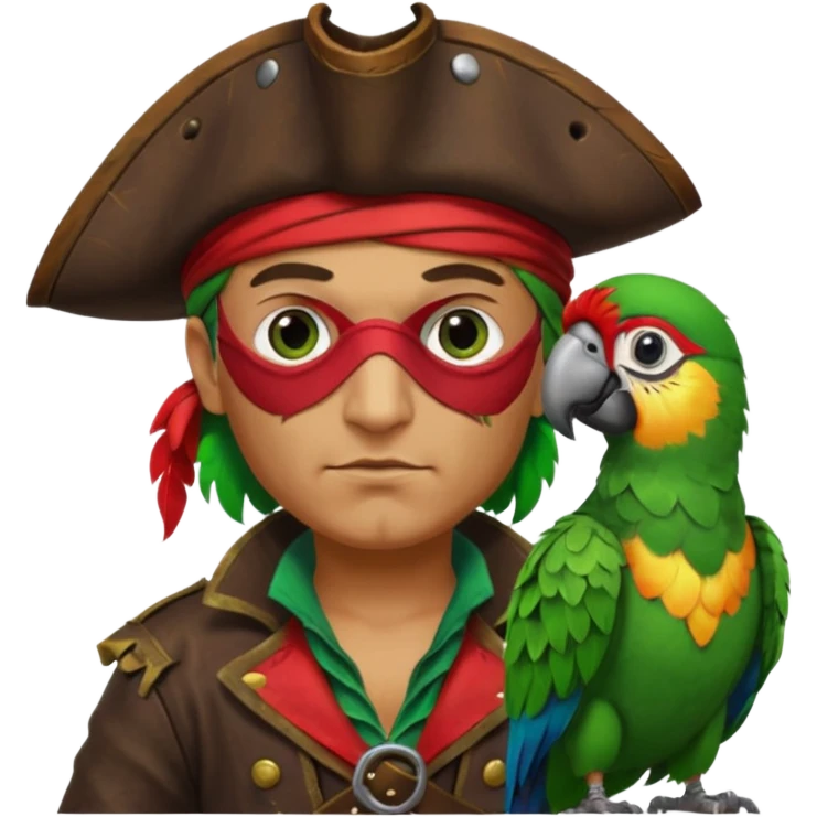 pirate and parrot emoji