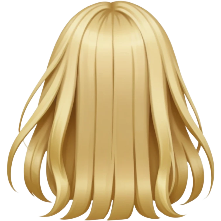 Blond girl back of head long hair emoji