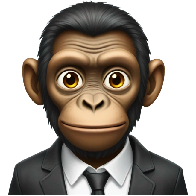 an ape with a face of elon musk emoji