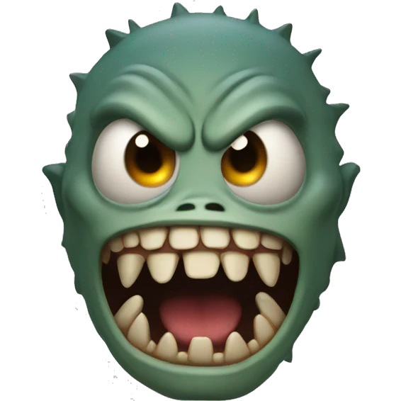 Scary creature with sharp teeth  emoji