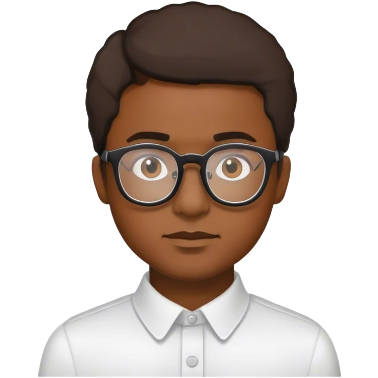 black man with short locks and glasses  emoji