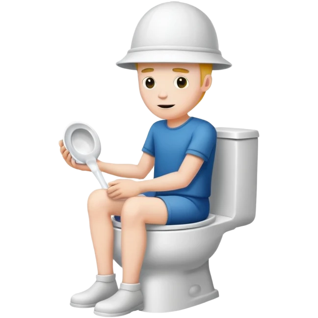 man in toilet head emoji