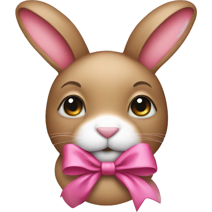 Bunny face with pink bow emoji