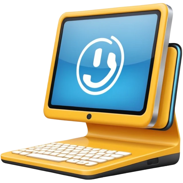 crear un emoji, que sea para proyeectos tanto empresarial como redes sociales, quiero un ordenador y una camara en la misma imagen emoji