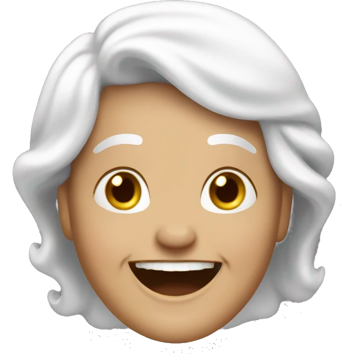 white grand mother laugh emoji