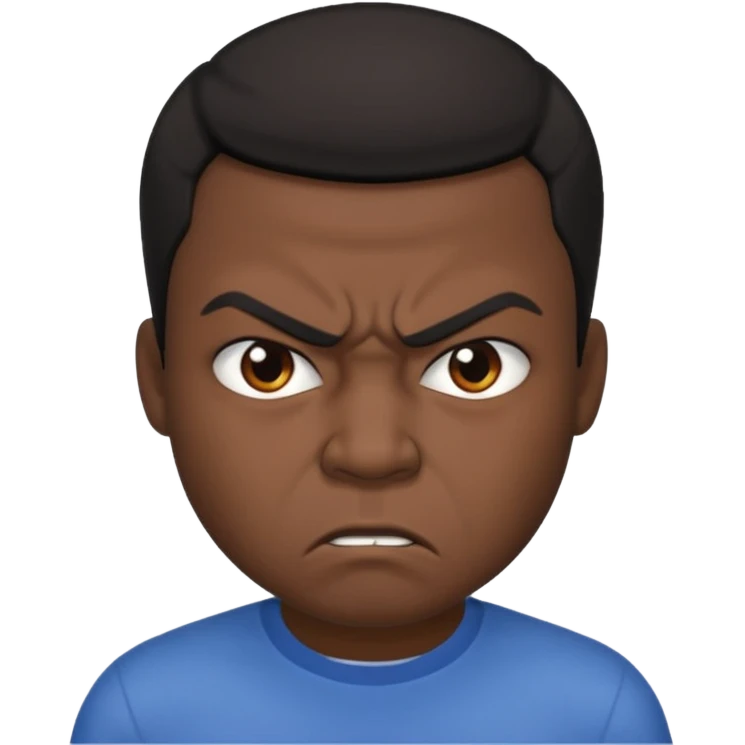 draw an angry violent black man emoji