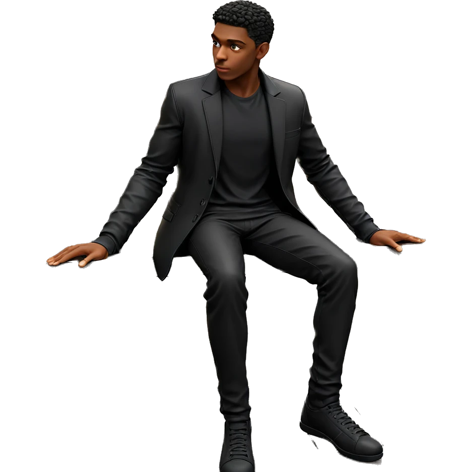 cool solo portrait of male emoji