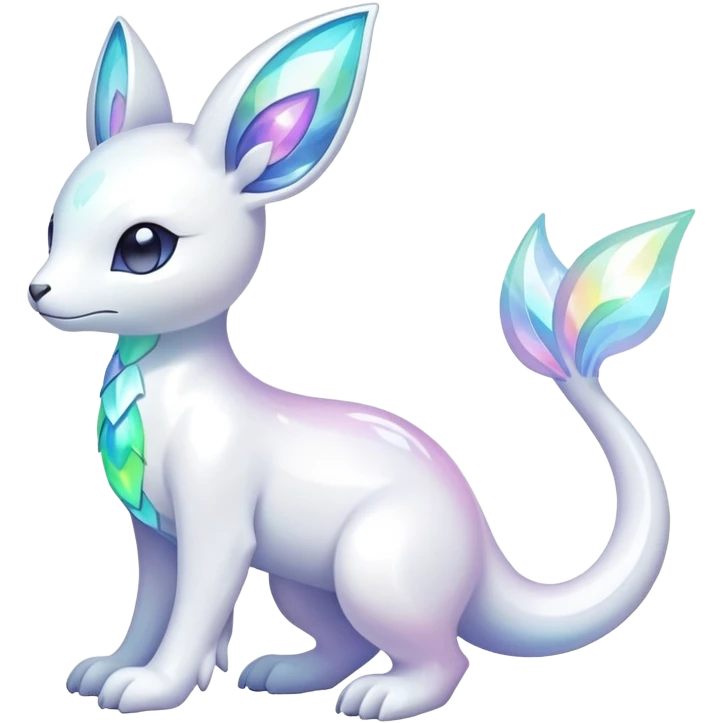  Iridescent white bright fakemon-creature  emoji