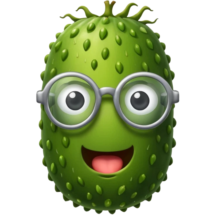 pickle with glasses emoji