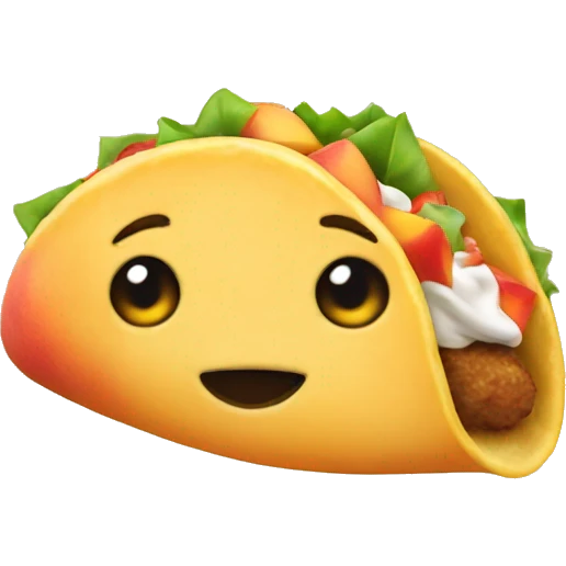 Peach taco emoji
