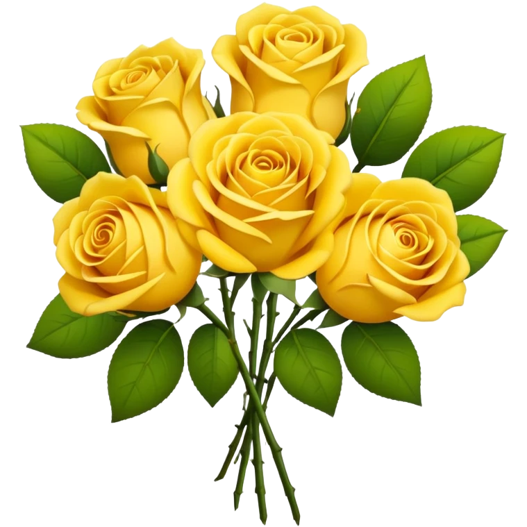 create an yellow rose bouquet emoji