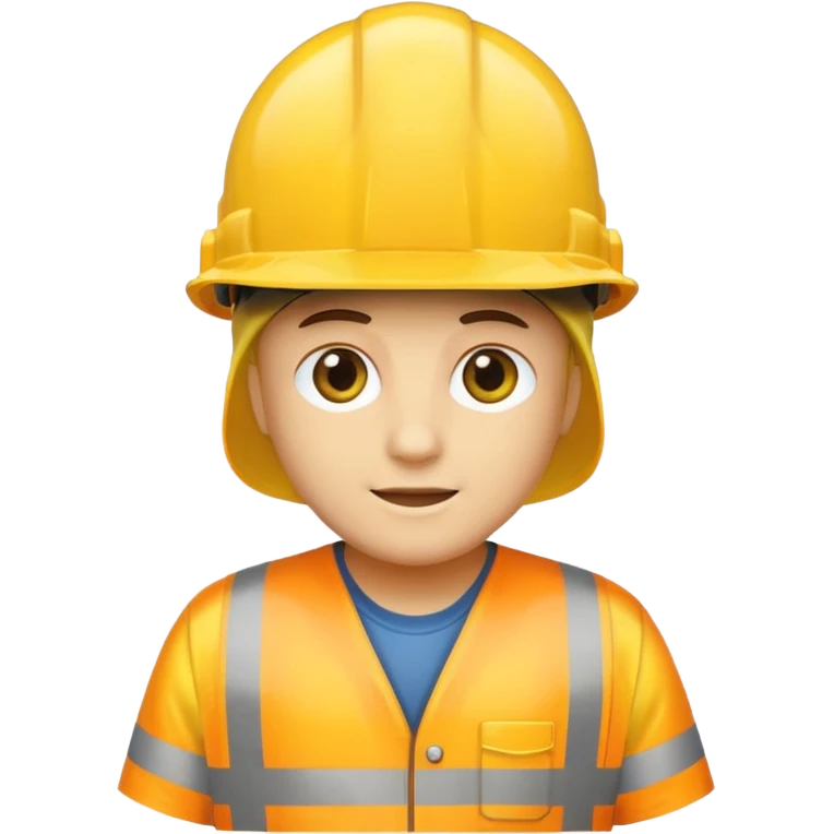 construction hat without guy, front facing transparent emoji