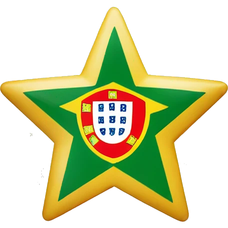 Portugal flag with review stars underneath  emoji